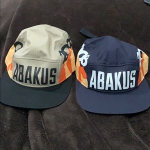 Two ABAKUS 5panel hats